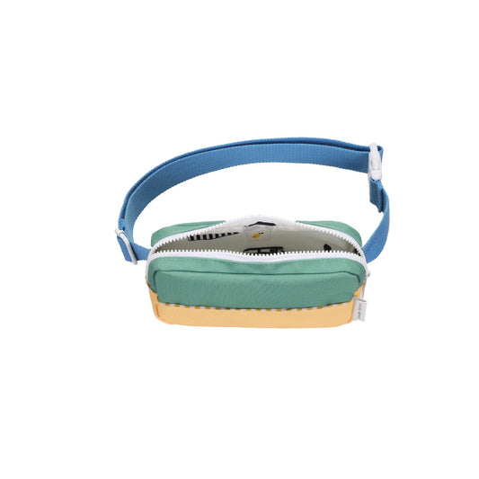 Fanny Pack wonders of the deep sea aquatic green/sandy yellow