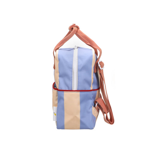 Rucksack klein Lemon Tree Stripes Cloud Blue + Twiggy Beige