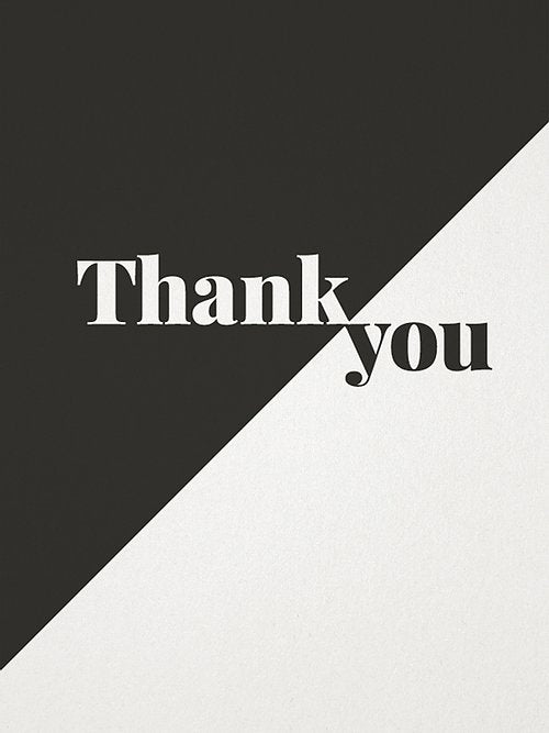 Postkarte Thank you