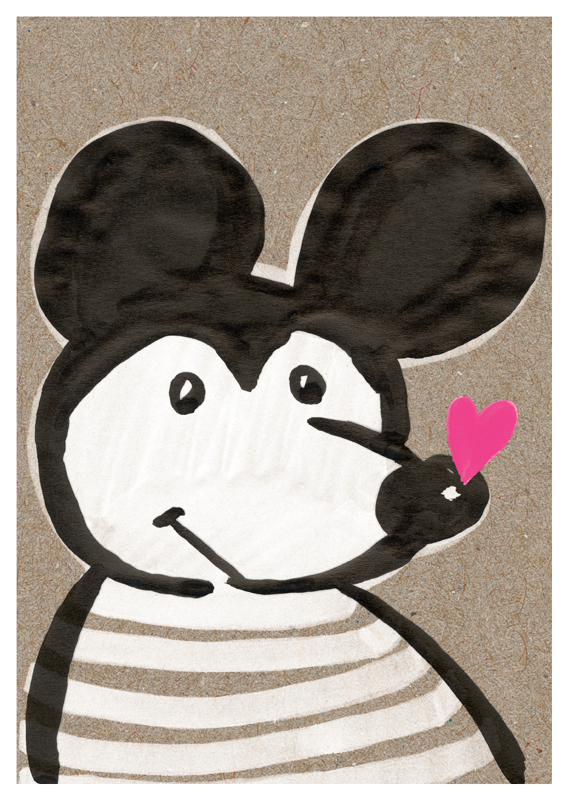 Postkarte Maus