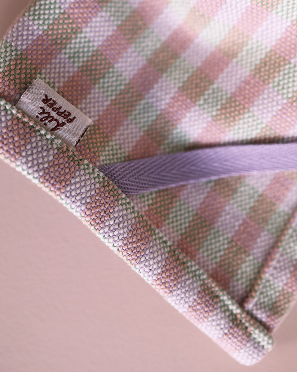 Geschirrtuch gewoben check green lilac