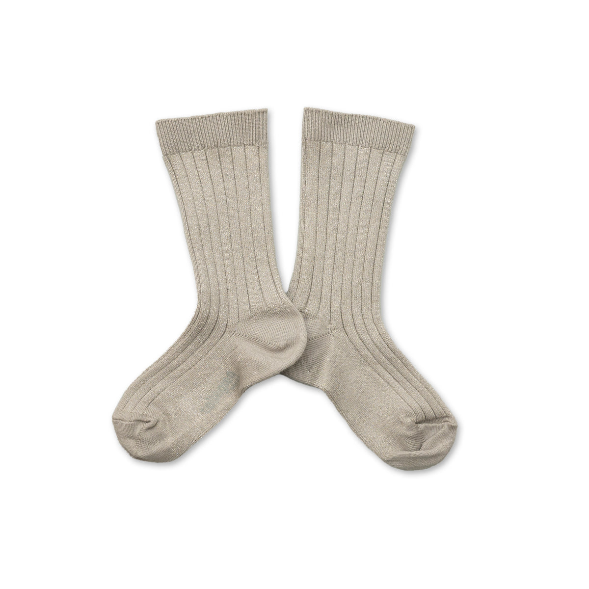 Chaussettes à paillettes Victoire - Gris perle
