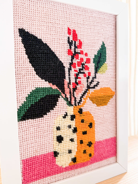 Tapisserie-Stickset "Vase mit roten Beeren"