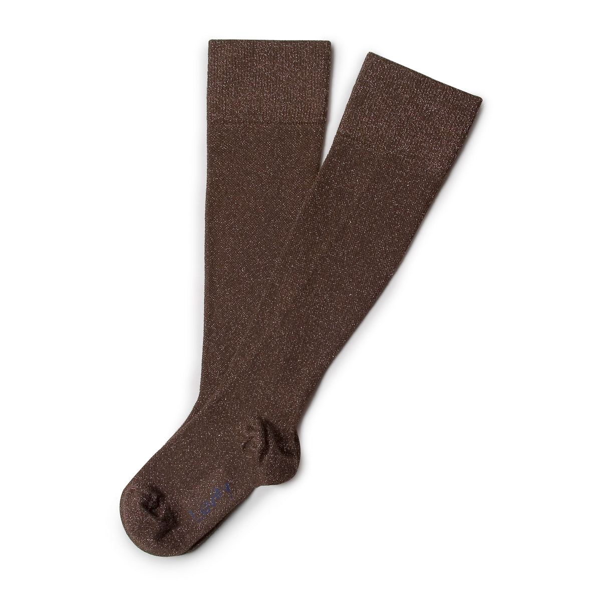 Glitzernde Energie Kniesocken Anne-Sophie - Chocolat au lait