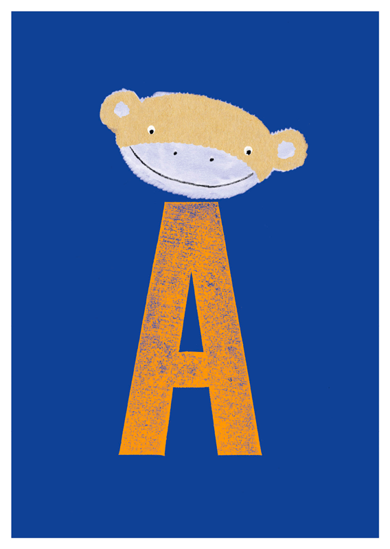 Postkarte Das ABC A