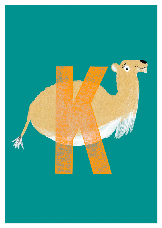 Postkarte Das ABC K