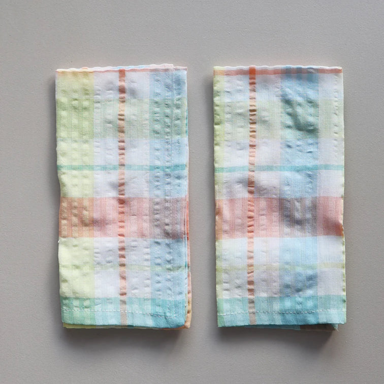 Serviette check multicolor
