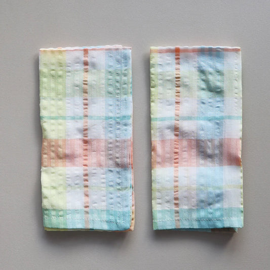 Serviette check multicolor