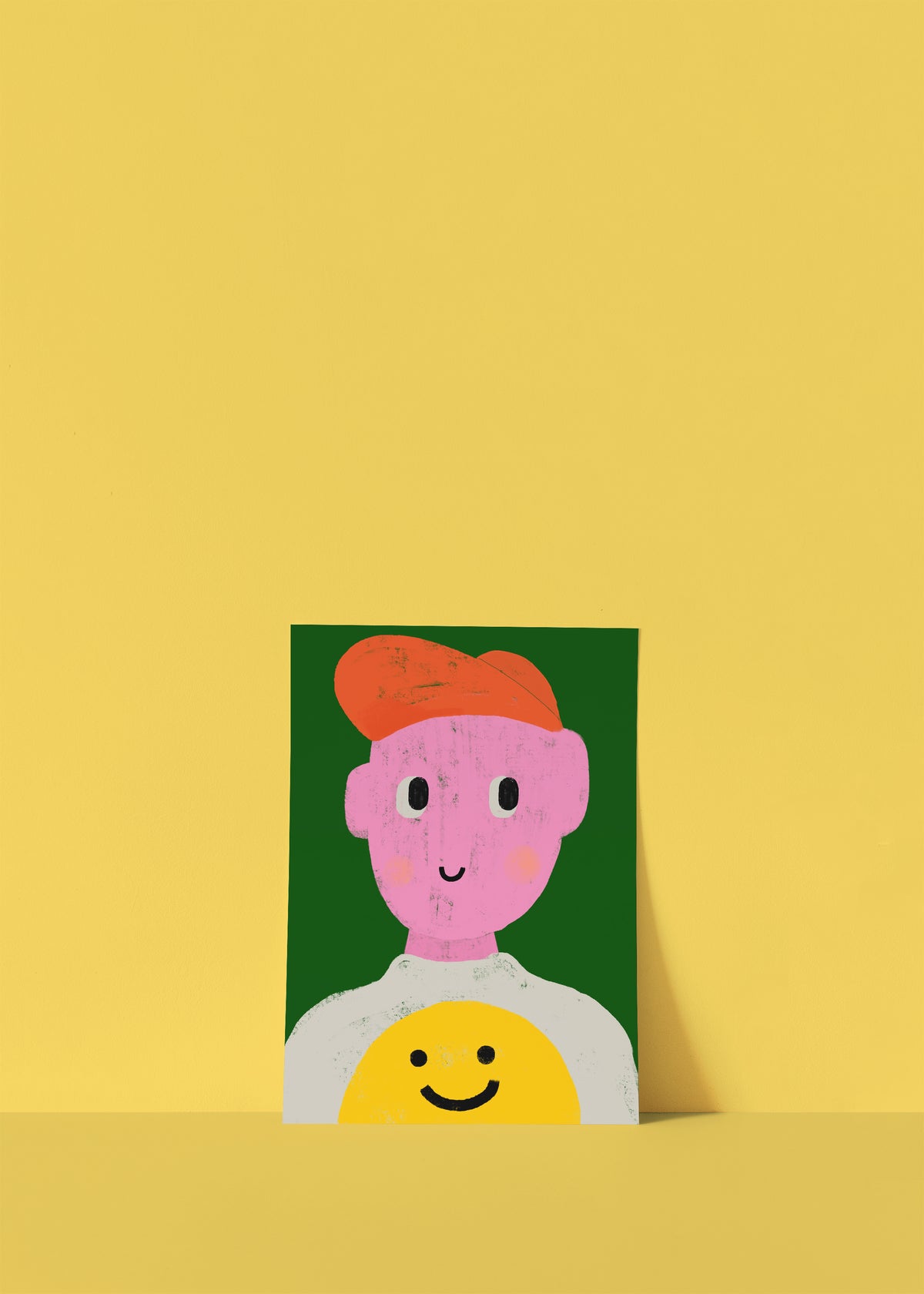 Postkarte Smiley Pullover