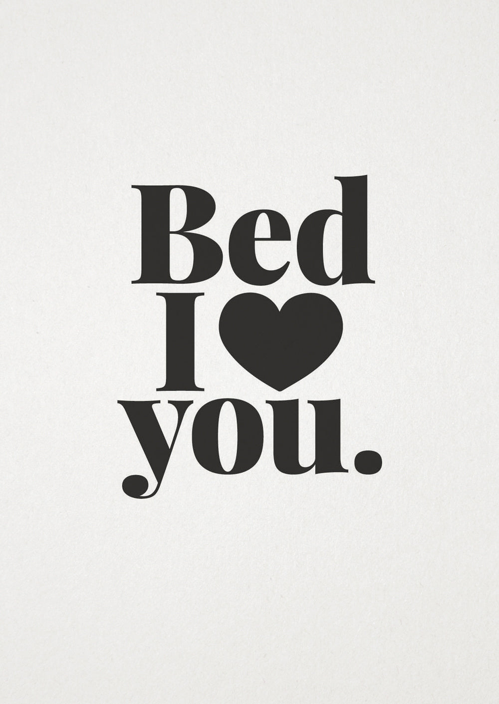 Postkarte Bed I love you