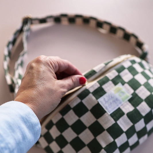 Shoulder Bag Check Rose Green