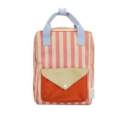 Sac à dos Medium Wonders of the Deep Sea Envelope Rayures Rose corail/Jaune sable