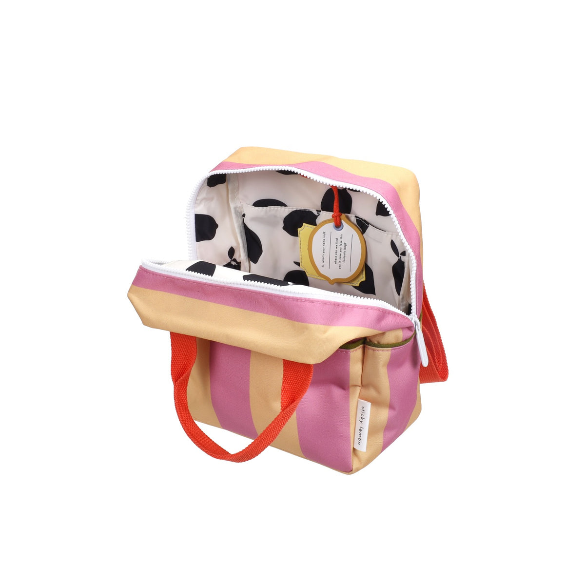 Rucksack klein Lemon Tree Stripes Rosebay Pink + Apple Juice