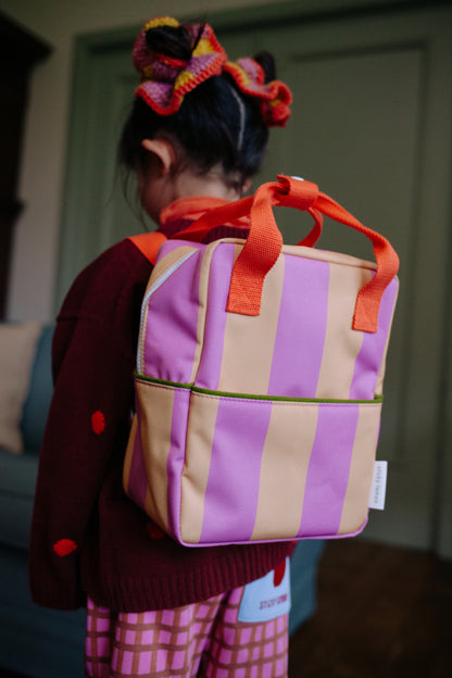 Rucksack klein Lemon Tree Stripes Rosebay Pink + Apple Juice