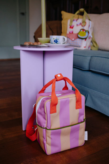 Rucksack klein Lemon Tree Stripes Rosebay Pink + Apple Juice