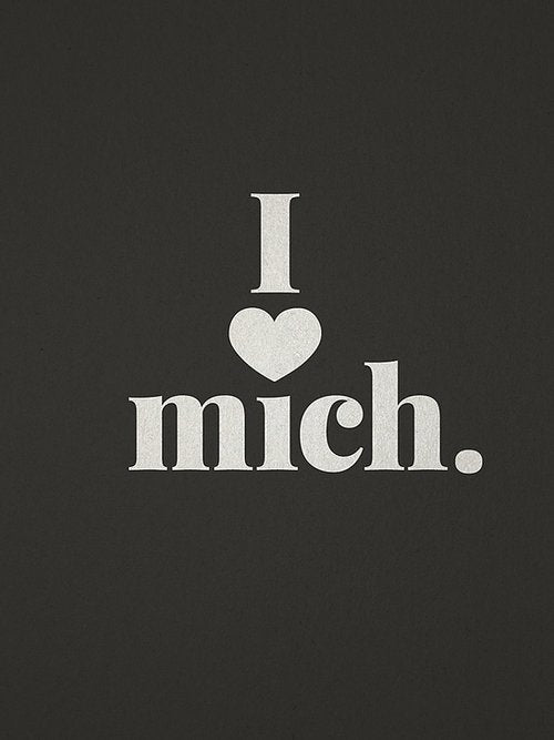 Postkarte I love mich