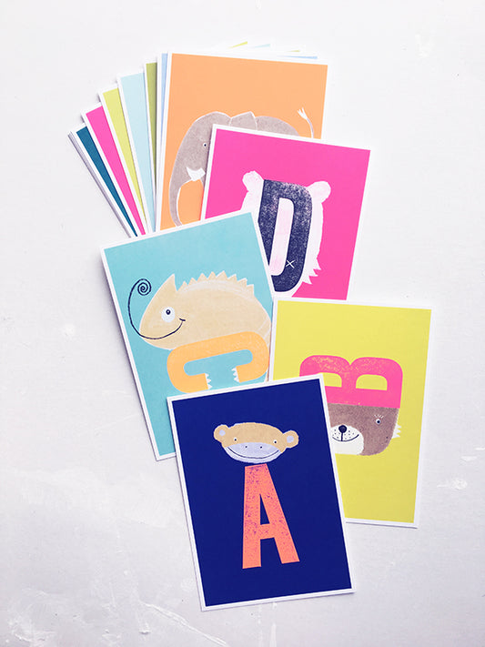 Postkarte Das ABC Set