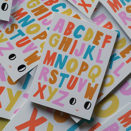 Postkarte Alphabet