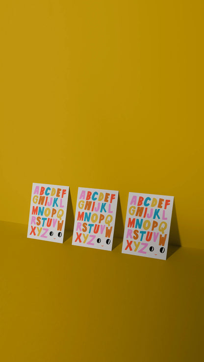 Carte postale Alphabet