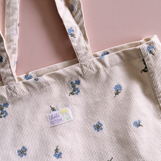 Baumwolltasche Corduroy Beige