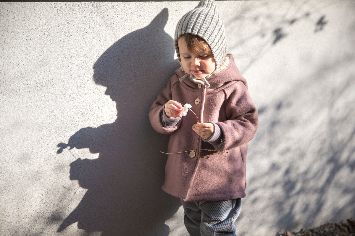 Wollwalk Jacke mit Jerseyfutter