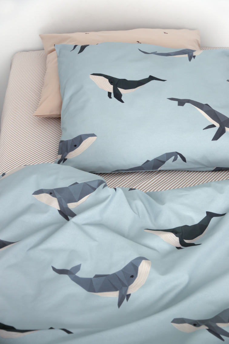 Kinder Bettwäsche Set whale studio ditte eli-ju