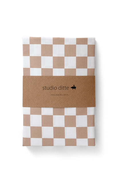 Bettwäsche Fixleintuch rust brown blocks studio ditte eli-ju