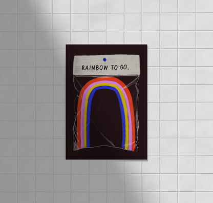 Postkarte Rainbow to go