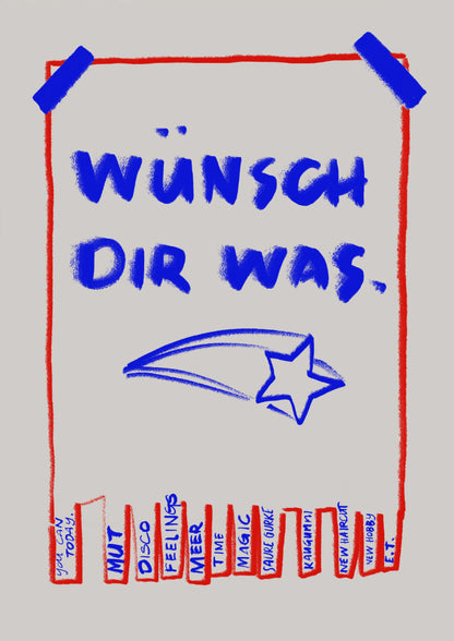 Postkarte Wünsch dir was