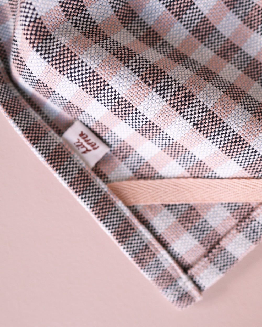 Geschirrtuch gewoben check black caramel