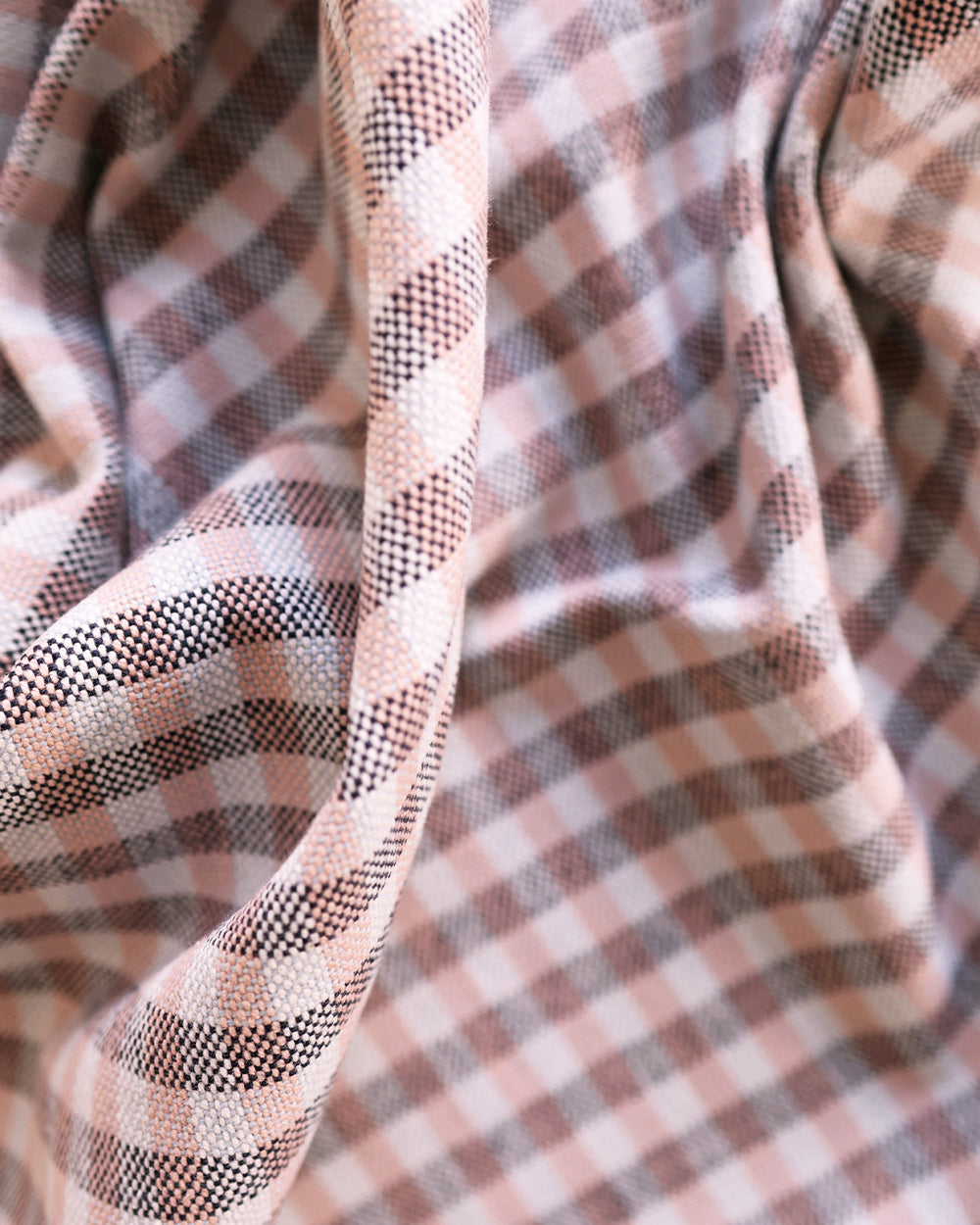 Geschirrtuch gewoben check black caramel