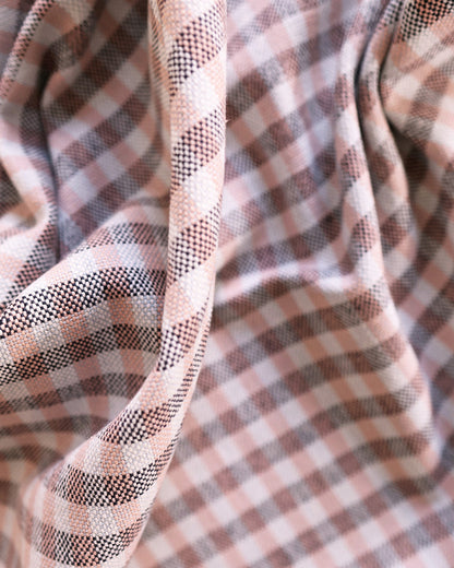 Geschirrtuch gewoben check black caramel