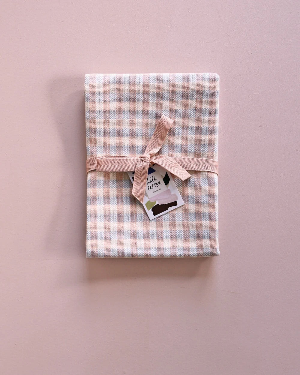 Geschirrtuch gewoben check caramel blue