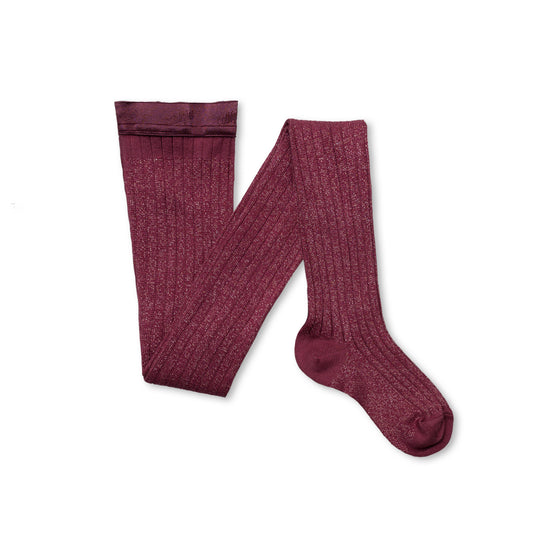 Glitzer Strumpfhose Amélie – Raisin Rose