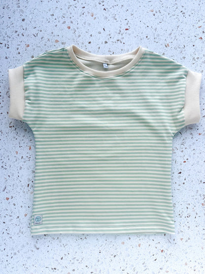 T-shirt rayé en coton épais