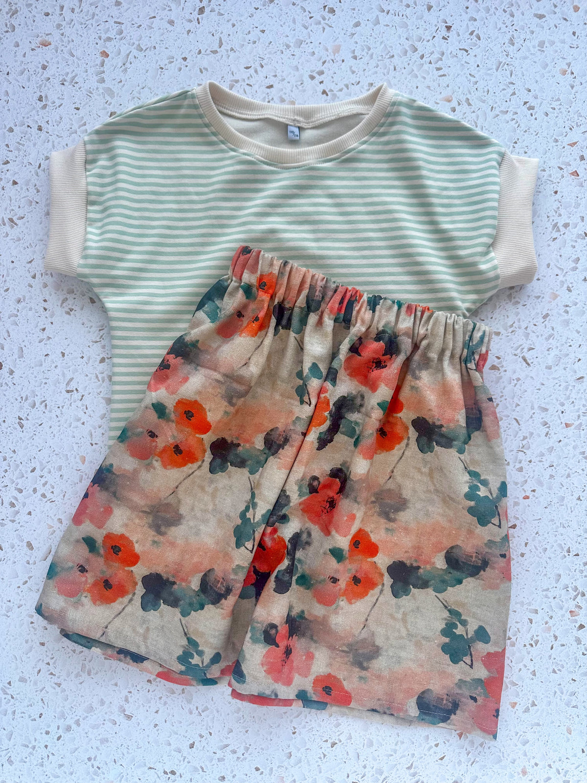 T-shirt rayé en coton épais