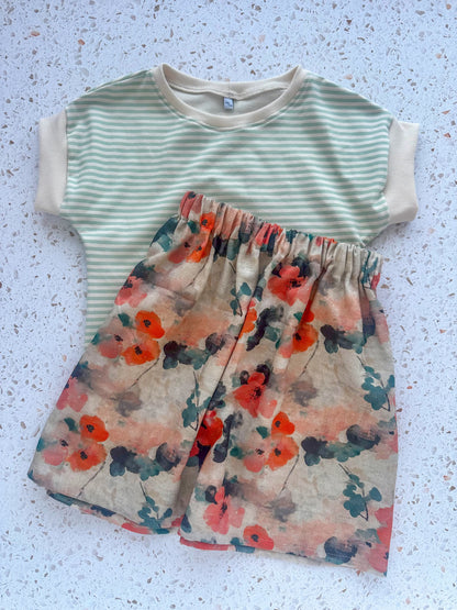 T-shirt rayé en coton épais