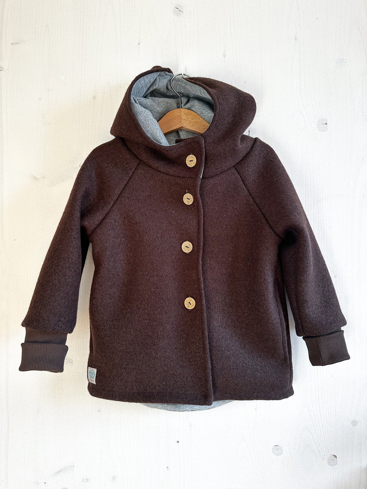 Wollwalk Jacke mit Jerseyfutter