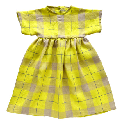 Neon linen dress