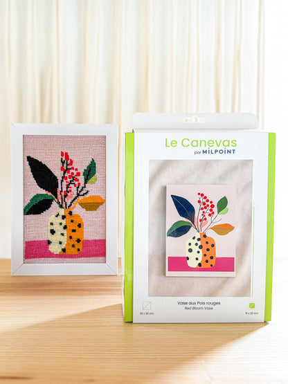 Tapisserie-Stickset "Vase mit roten Beeren"