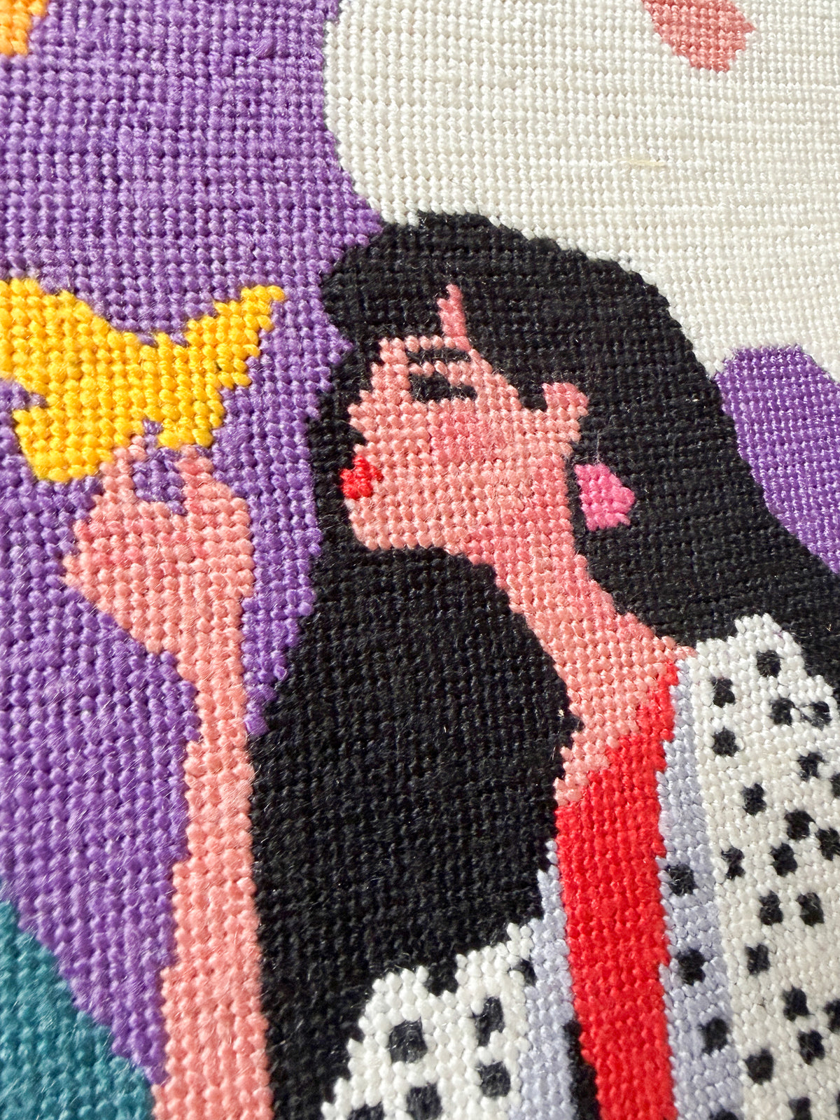 Tapisserie-Stickset "Frau mit Schmetterling"