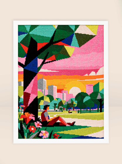Tapisserie-Stickset "Abendstimmung im Park"