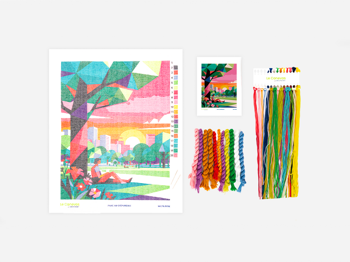 Tapisserie-Stickset "Abendstimmung im Park"