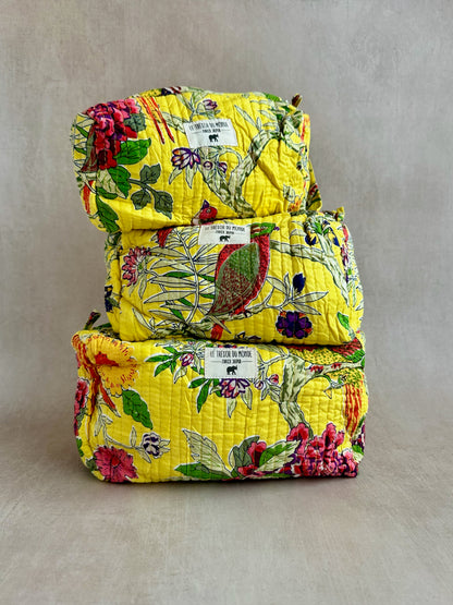 Secret Garden toiletry bag yellow
