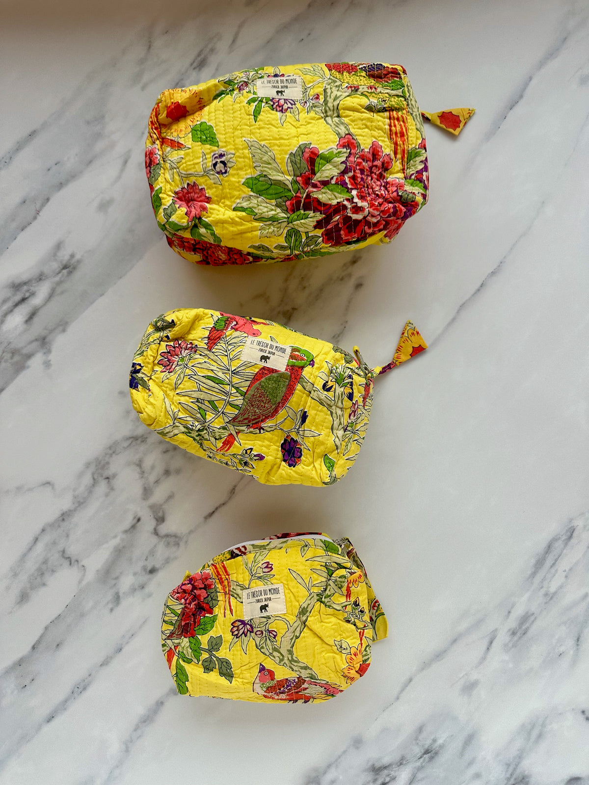 Secret Garden toiletry bag yellow