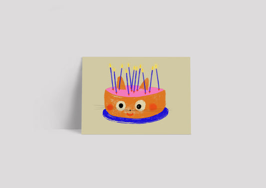 Postkarte Katzenkuchen
