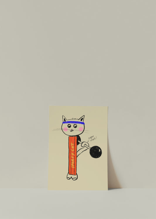 Postkarte Sporty Cat