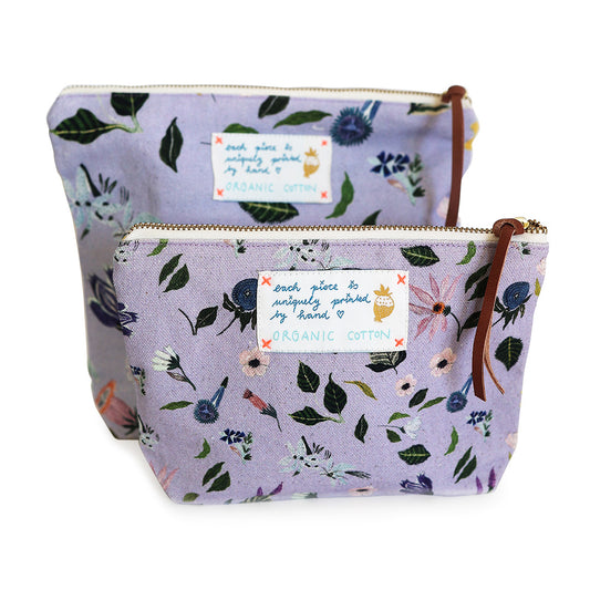 Pouch Purple Flowers