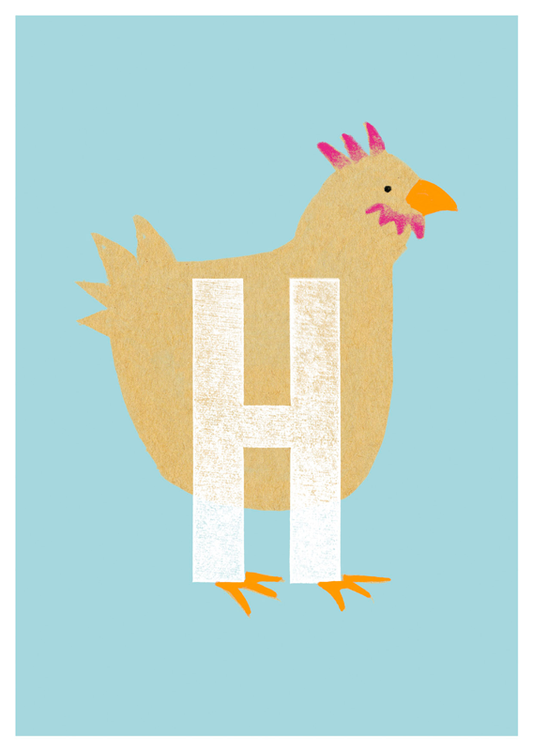Postkarte Das ABC H