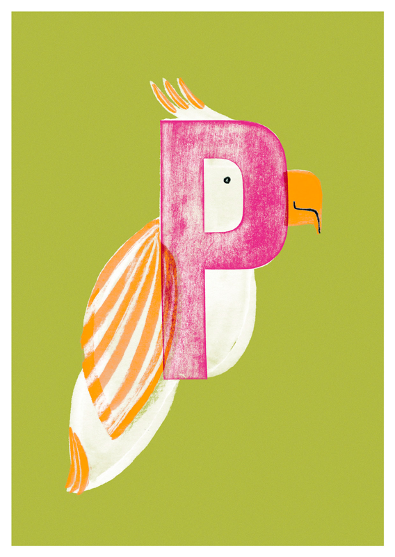 Postkarte Das ABC P